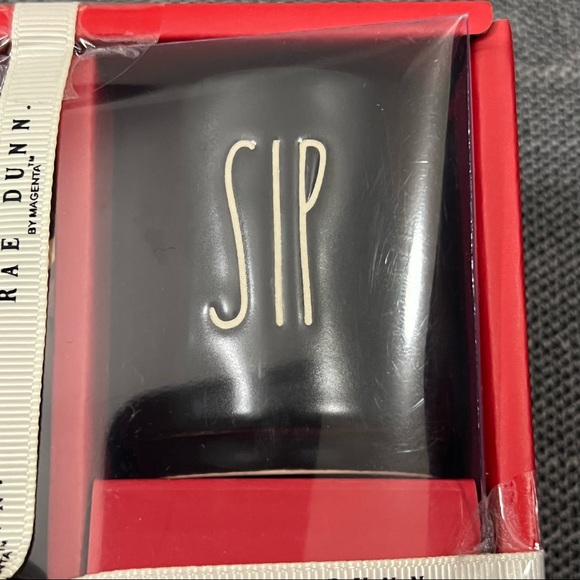 Rae Dunn SAKE Set SAKE AND SIP Black NEW!! OG Artisan Collection - Picture 4 of 8